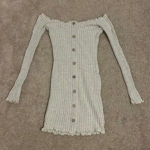 FASHINOVA GREY BUTTON UP DRESS